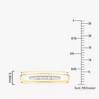 (I / Si1) 3PC Trio Set Featuring 1/2 CT. T.W. Lab Grown White Diamond 10K Two Tone Gold Side Stone Wedding Bridal Set