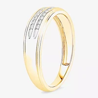 (I / Si1) 3PC Trio Set Featuring 1/2 CT. T.W. Lab Grown White Diamond 10K Two Tone Gold Marquise Side Stone Bridal Set