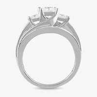 Love Lives Forever (G / I1) Womens 2 CT. T.W. Lab Grown White Diamond 10K Gold Side Stone Engagement Ring