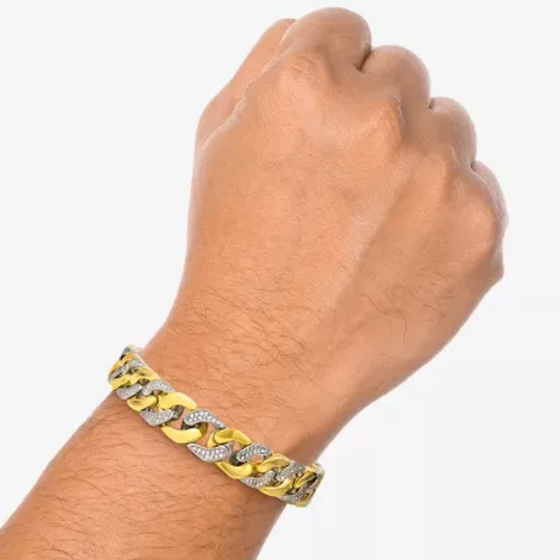 Mens Stainless Steel 9 Inch Curb Chain Bracelet