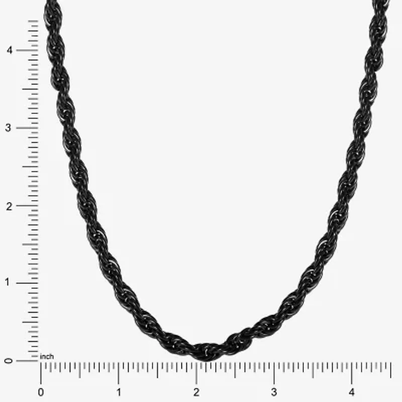 Mens Stainless Steel 24 Inch Rope Chain Necklace