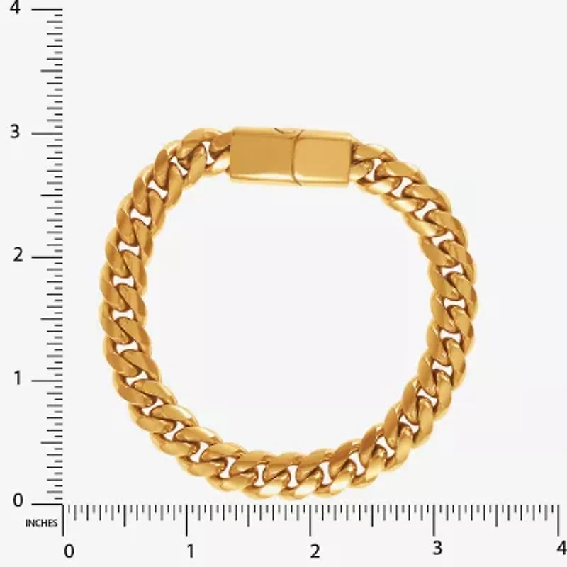Mens Stainless Steel 9 Inch Curb Chain Bracelet