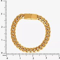Mens Stainless Steel 9 Inch Curb Chain Bracelet