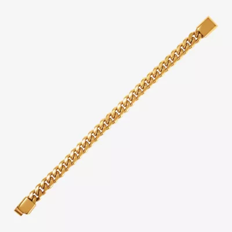 Mens Stainless Steel 9 Inch Curb Chain Bracelet
