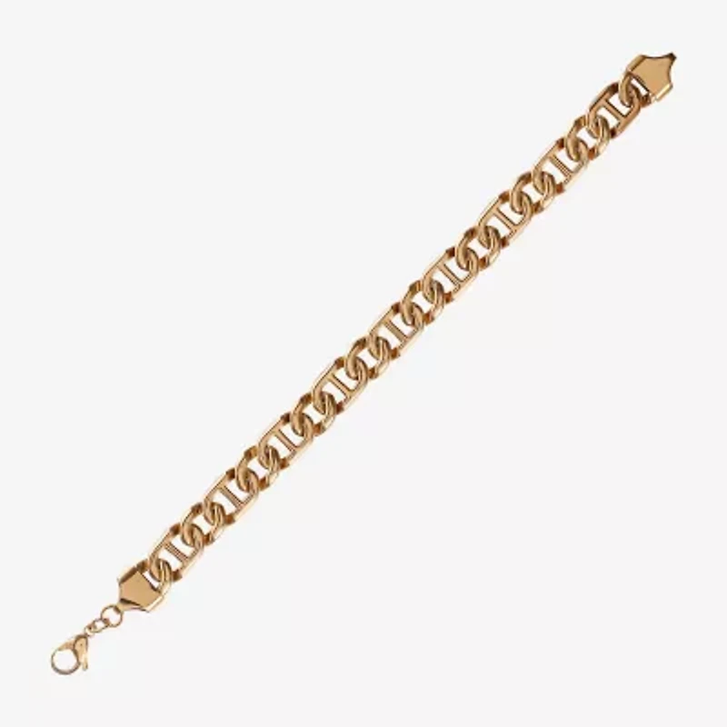 Mens Stainless Steel 8 1/2 Inch Link Chain Bracelet