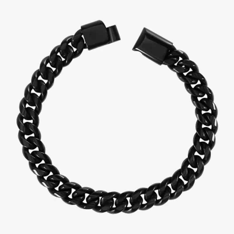 Mens Stainless Steel 9 Inch Curb Chain Bracelet