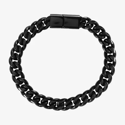Mens Stainless Steel 9 Inch Curb Chain Bracelet