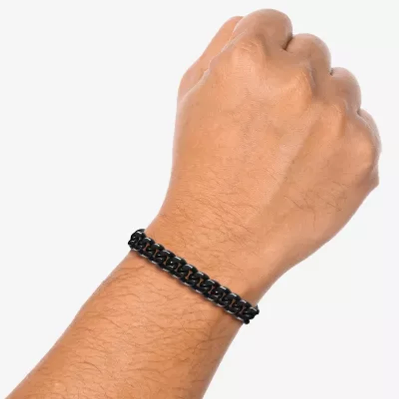 Mens Stainless Steel 9 Inch Curb Chain Bracelet