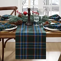 Elrene Home Fashions Stowe Tartan Holiday Plaid Table Runner
