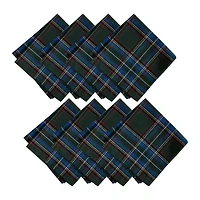 Elrene Home Fashions Stowe Tartan Holiday Plaid Cotton 8-pc. Napkins