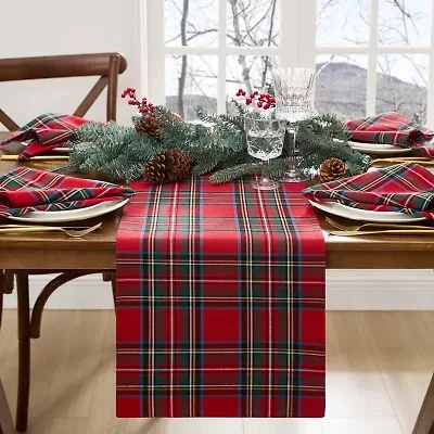 Elrene Home Fashions Stowe Tartan Holiday Plaid Table Runner
