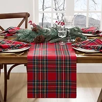 Elrene Home Fashions Stowe Tartan Holiday Plaid Table Runner