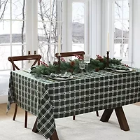 Elrene Home Fashions Sherwood Tree Dobby Cotton Rectangle Tablecloth