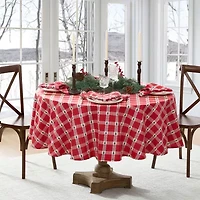 Elrene Home Fashions Sherwood Tree Dobby Cotton Oval/Round Tablecloths