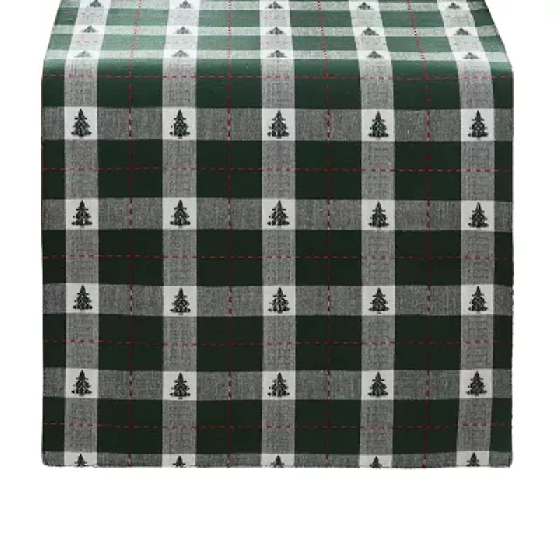 Elrene Home Fashions Sherwood Tree Dobby Cotton Table Runner
