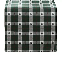 Elrene Home Fashions Sherwood Tree Dobby Cotton Table Runner