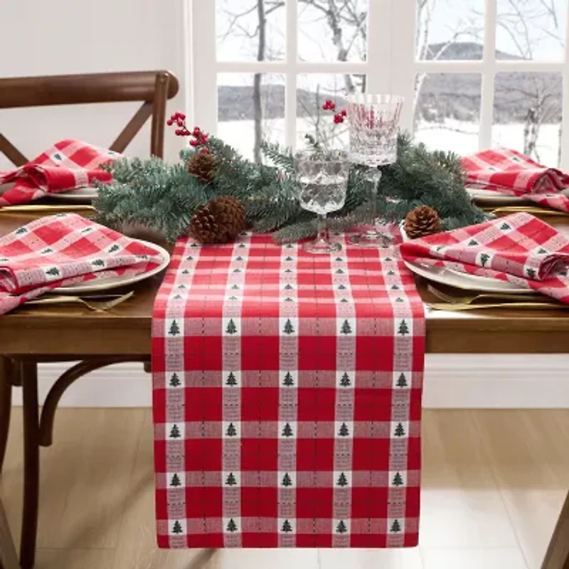 Elrene Home Fashions Sherwood Tree Dobby Cotton Table Runner