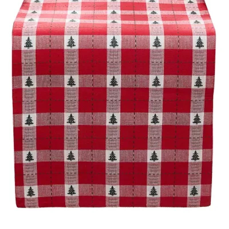 Elrene Home Fashions Sherwood Tree Dobby Cotton Table Runner