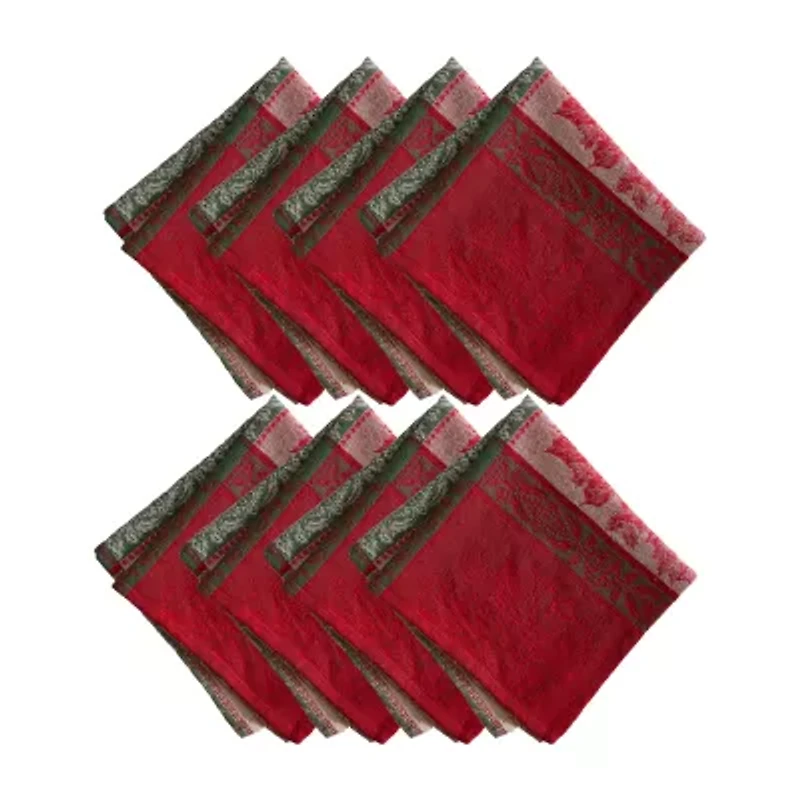 Elrene Home Fashions Prestige Poinsettia Jacquard 4-pc. Napkins