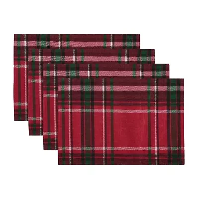 Elrene Home Fashions Pocono Plaid Holiday Fabric 4-pc. Placemat