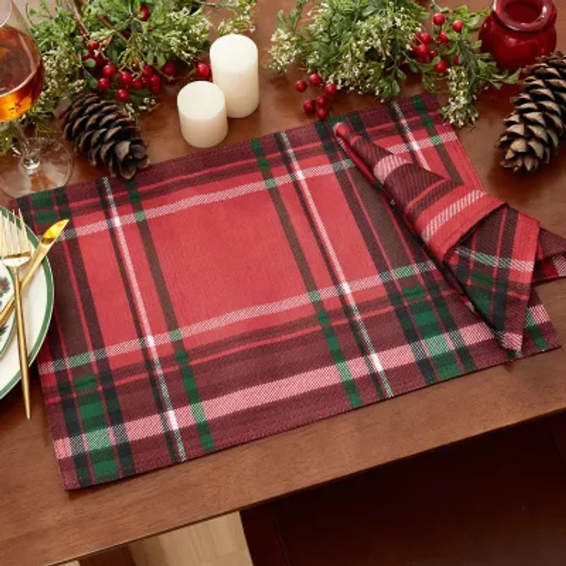 Elrene Home Fashions Pocono Plaid Holiday Fabric 4-pc. Placemat
