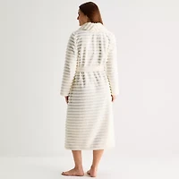 Liz Claiborne Womens Fleece Long Sleeve Length Robe