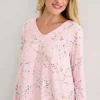 Adonna Womens V Neck Long Sleeve Nightgown
