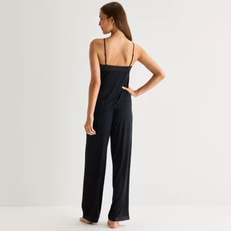 Ambrielle Womens V-Neck Sleeveless 2-pc. Pajama Sets