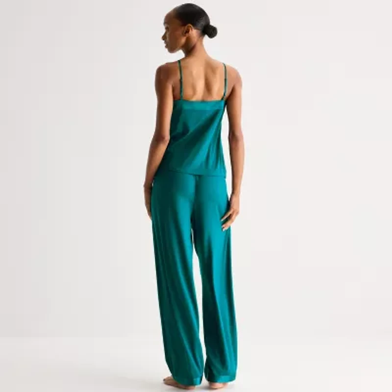 Ambrielle Womens V-Neck Sleeveless 2-pc. Pajama Sets