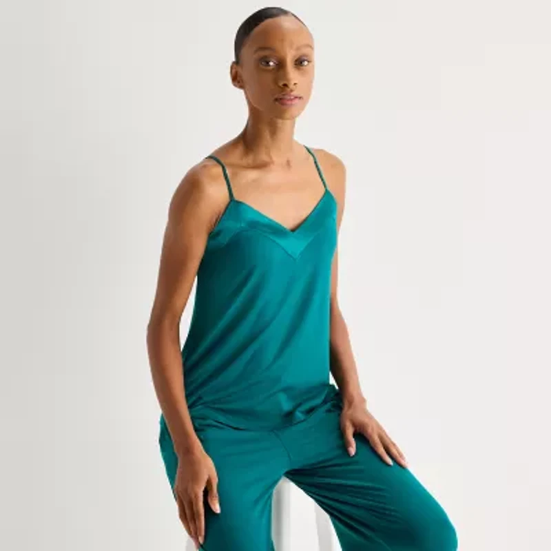 Ambrielle Womens V-Neck Sleeveless 2-pc. Pajama Sets