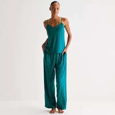 Ambrielle Womens V-Neck Sleeveless 2-pc. Pajama Sets