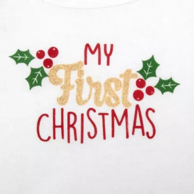 Baby Essentials My First Christmas Girls 2-pc. Pant Set