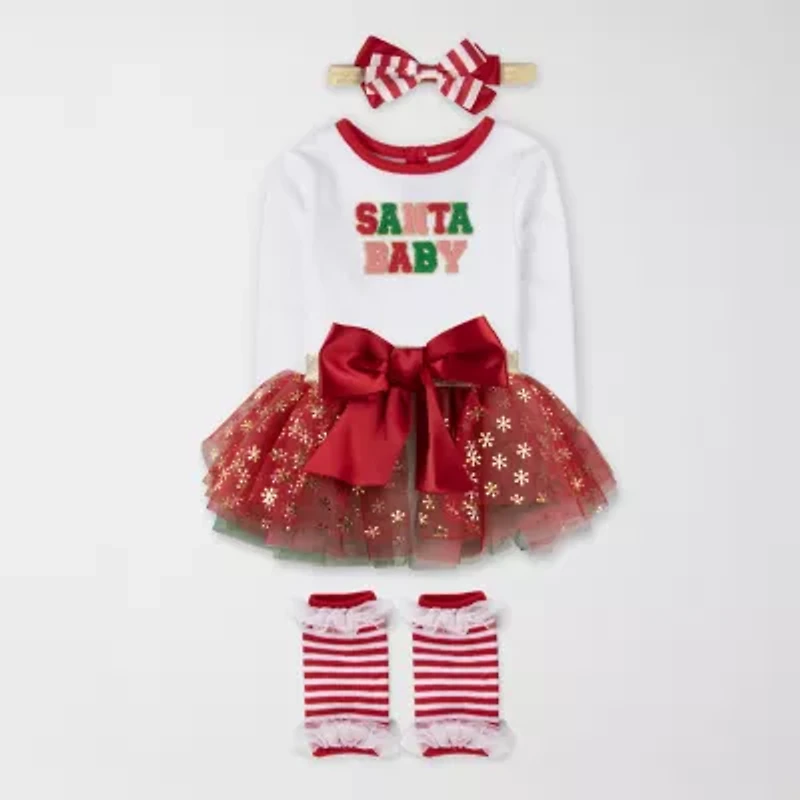 Baby Essentials Santa Tutu Girls 2-pc. Skirt Set