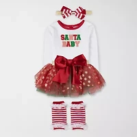 Baby Essentials Santa Tutu Girls 2-pc. Skirt Set
