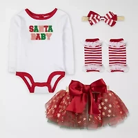 Baby Essentials Santa Tutu Girls 2-pc. Skirt Set