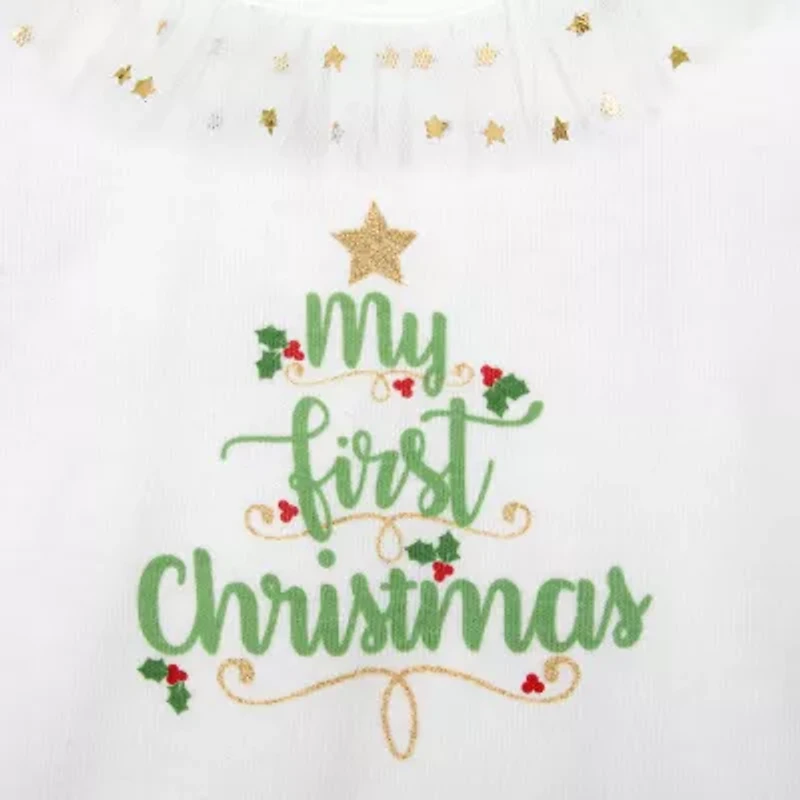 Baby Essentials My First Christmas Girls 2-pc. Pant Set