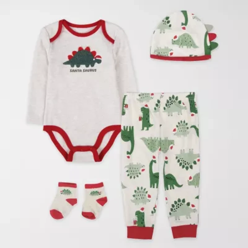 Baby Essentials Santa Saurus Boys 4-pc. Pant Set
