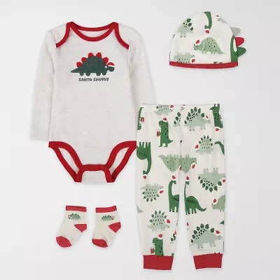 Baby Essentials Santa Saurus Boys 4-pc. Pant Set