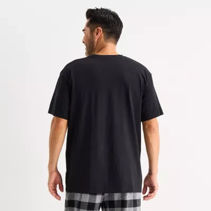 St. John's Bay Mens Crew Neck Short Sleeve Pajama Top
