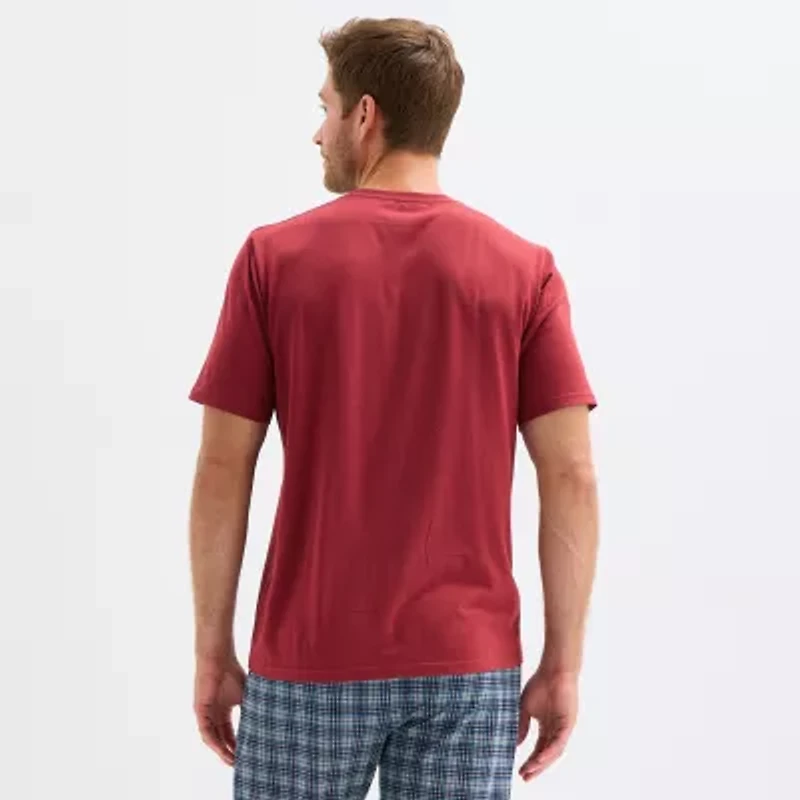 Stafford Mens Crew Neck Short Sleeve Big and Tall Pajama Top