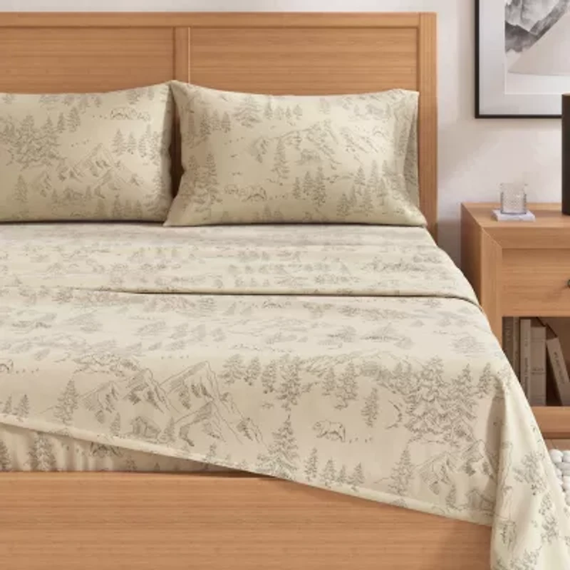 Linery Wild Lodge Flannel Sheet Set