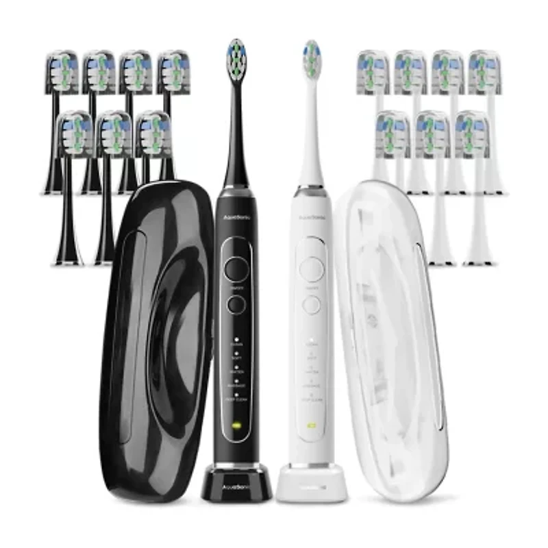 Aquasonic Elite Duo Toothbrush Black and White