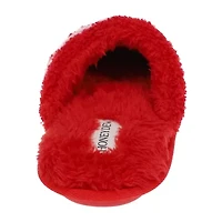 HONEYDEW Plush Heart Scuff Womens Memory Foam Slip-On Slippers