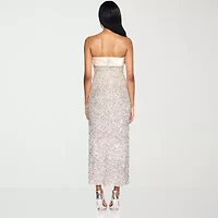 Premier Amour Womens Sequins Sleeveless Evening Gown