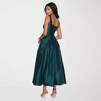 Premier Amour Womens Sleeveless Midi Fit + Flare Dress