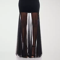 Premier Amour Womens Off The Shoulder Long Sleeve Velvet Evening Gown