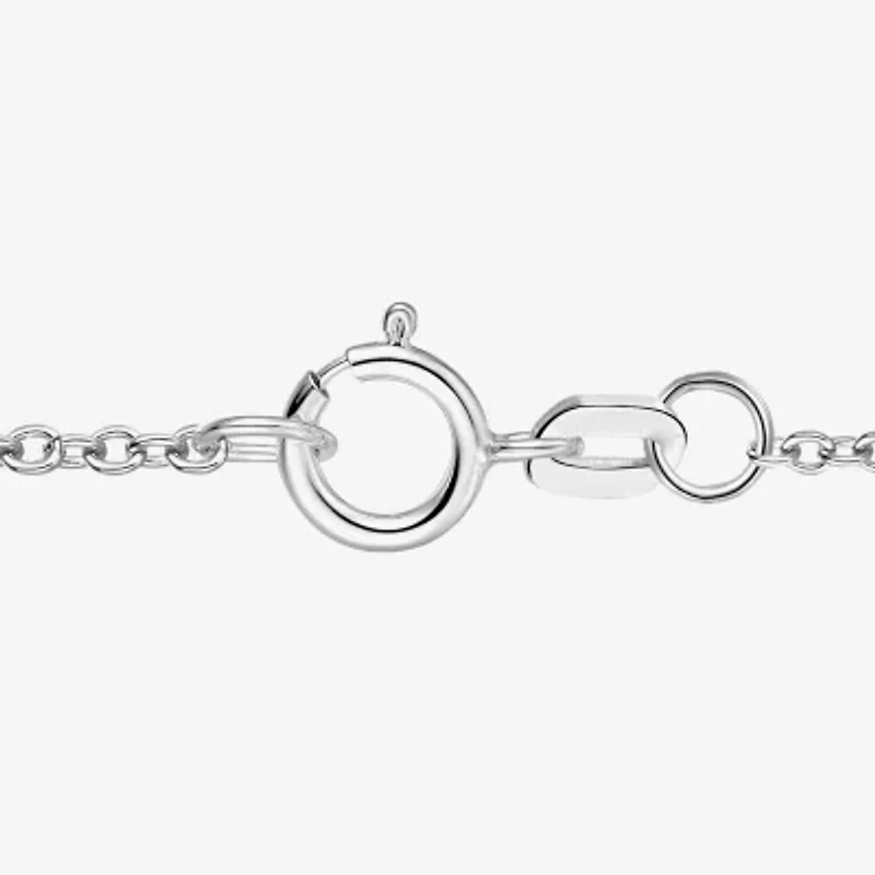 Womens Genuine Blue Topaz Sterling Silver 18 Inch Pendant Necklace