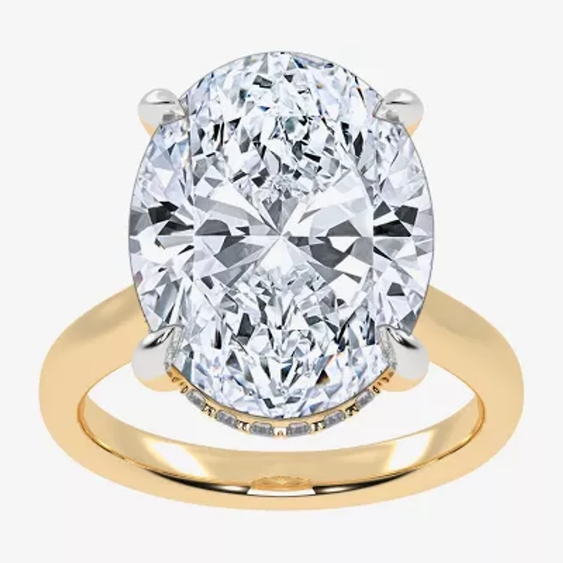 Signature By Modern Bride (G/Vs2-Si1) Womens 8 1/4 Ct. T.W. Lab Grown White Diamond 14K Gold Oval Engagement Ring