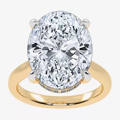 Signature By Modern Bride (G/Vs2-Si1) Womens 8 1/4 Ct. T.W. Lab Grown White Diamond 14K Gold Oval Engagement Ring