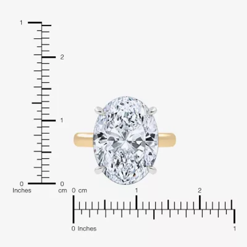 Signature By Modern Bride (G/Vs2-Si1) Womens 8 1/4 Ct. T.W. Lab Grown White Diamond 14K Gold Oval Engagement Ring